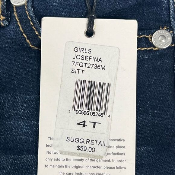 7 of All Mankind | NWT Josefina Feminine Boyfriend Jeans with Whispering Effect - Picture 2 of 7